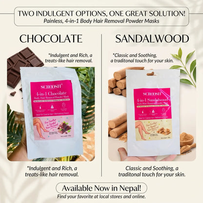 4-in-1 Bikini Hair Removal Wax Powder Mask - Two Different Flavors Available - Rs.1199