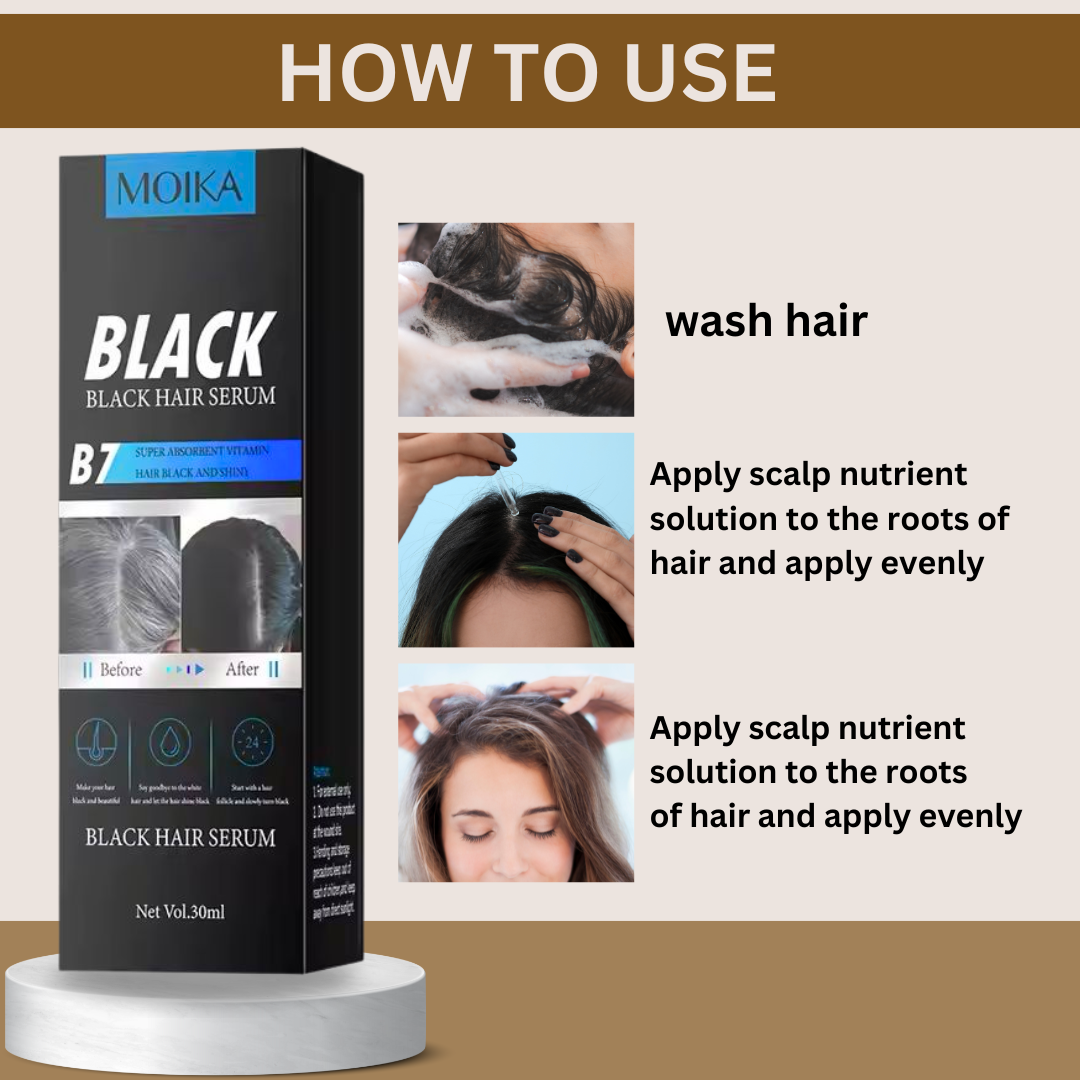 "MOIKA Black Hair Serum | Vegan & Chemical-Free"