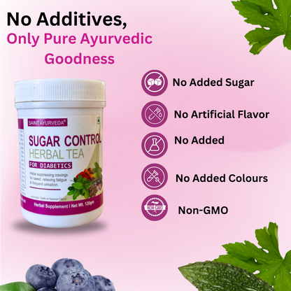 # Saint Ayurveda #Sugar Control Herbal Tea for Diabetics - Ayurvedic Herbs only (120gm)