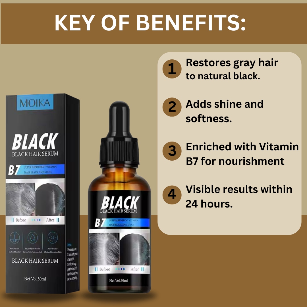 "MOIKA Black Hair Serum | Vegan & Chemical-Free"