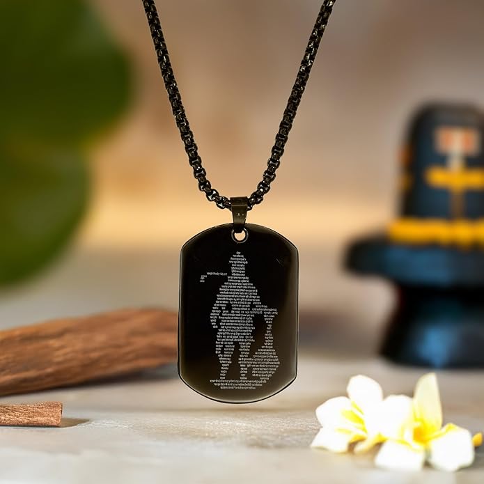 Black Hanuman Chalisha Pendant with Chain Rs.599/-