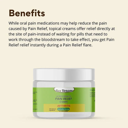 Bee Venom Ultra Strength Pain Relief Cream | Free Delivery - Rs.999