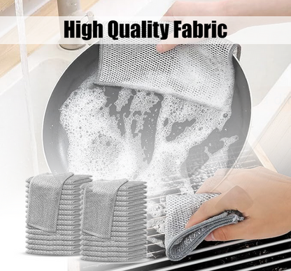 Non-Scratch Steel Wire Dish Wash Cloth | 10 Pcs Pack | Free Delivery