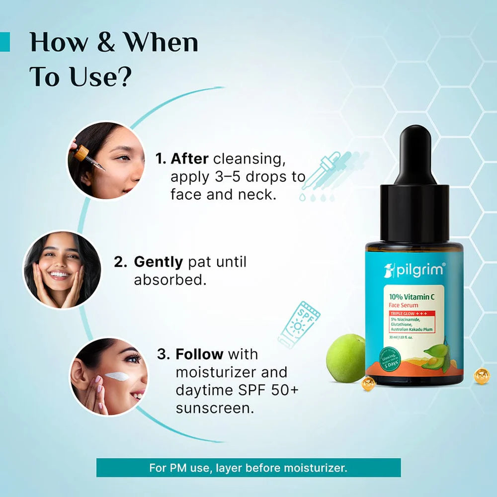 10% Vitamin C Face Serum For Triple Glow+++