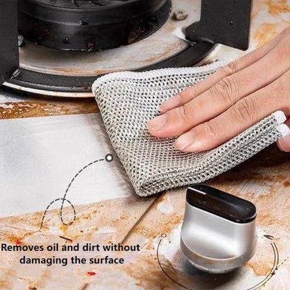 Non-Scratch Steel Wire Dish Wash Cloth | 10 Pcs Pack | Free Delivery