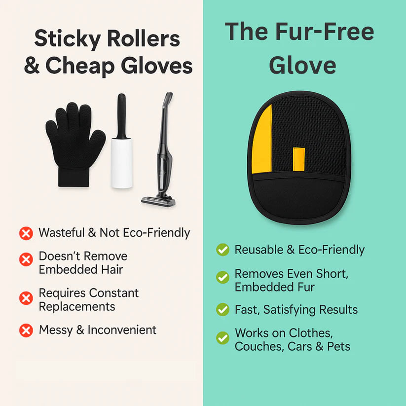 FurSweep™ Hair Removal Glove for Pets, Clothes & Furniture
